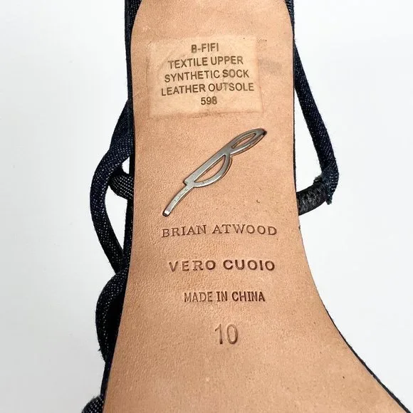 Stunning Anthropologie Brian Atwood Fifi High Heels Stiletto Sandals 90's Y2K 10 - Picture 6 of 8